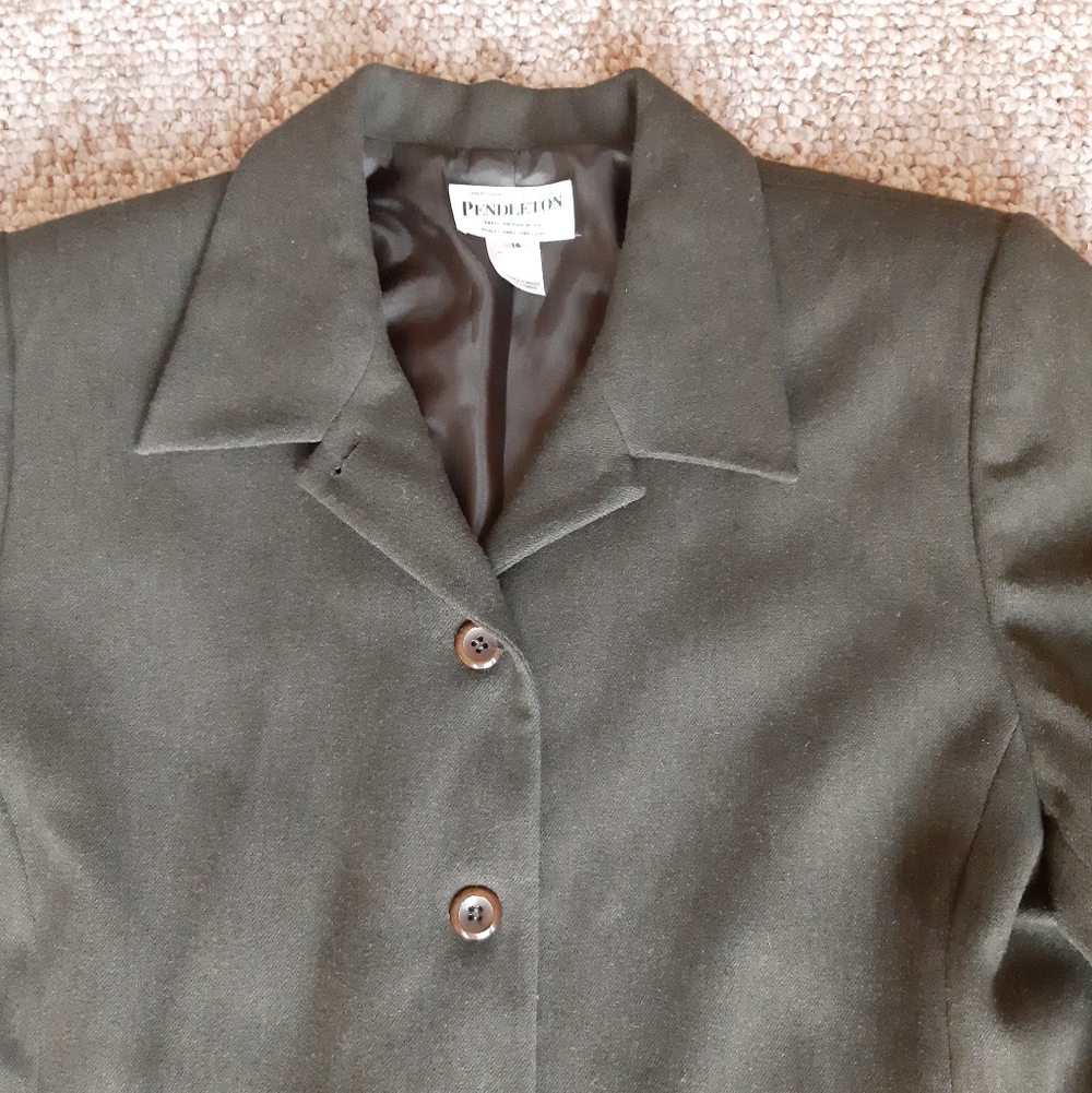Pendleton 100% Virgin Wool Jacket Size 16 - image 6
